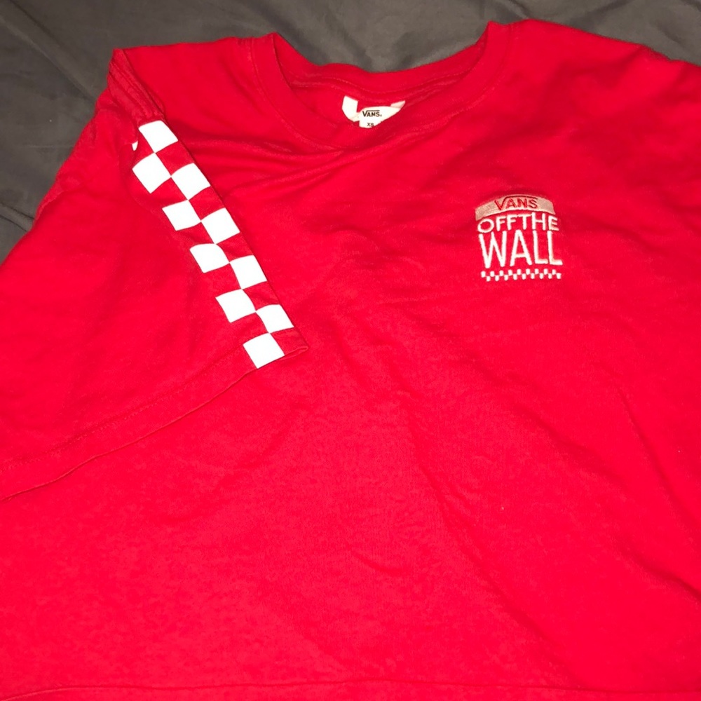 Red and white checkered vans shirt!